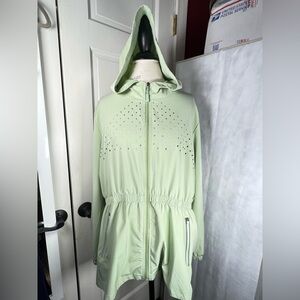 Cali Sport Womens Hoodie Celery Green Long Sleeve Breathable Comfort Hike 2X